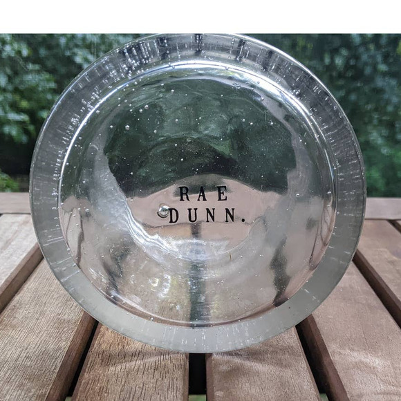 Rae Dunn Believe Black Bubble Clear Glass Vase Hurricane Lamp Pillar Candle HTF - Picture 6 of 7